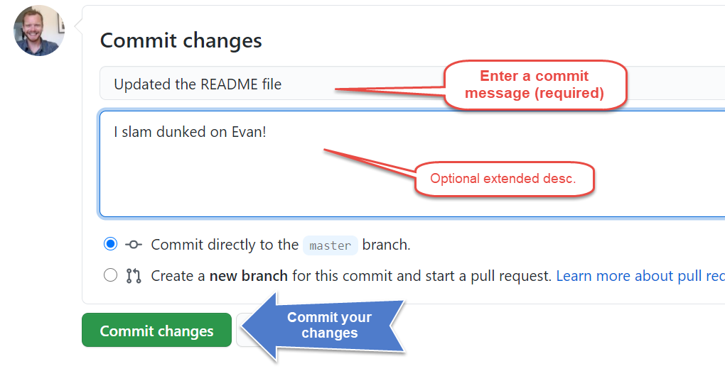Commit changes